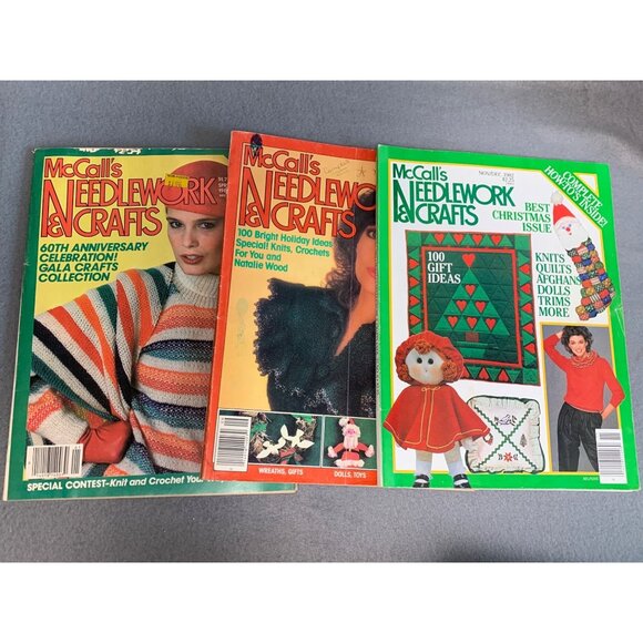 McCall's Needlework & Crafts Magazine Lot  3 Issues  Vintage Christmas 1980s - Picture 1 of 5